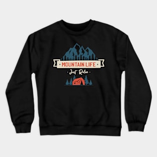 mountain life by trumpkins design Crewneck Sweatshirt